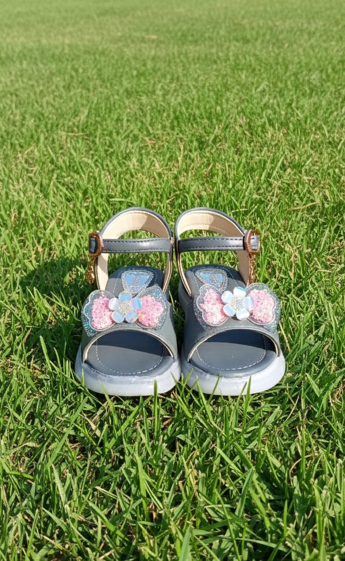 Starlight Bloom Grey Sandals