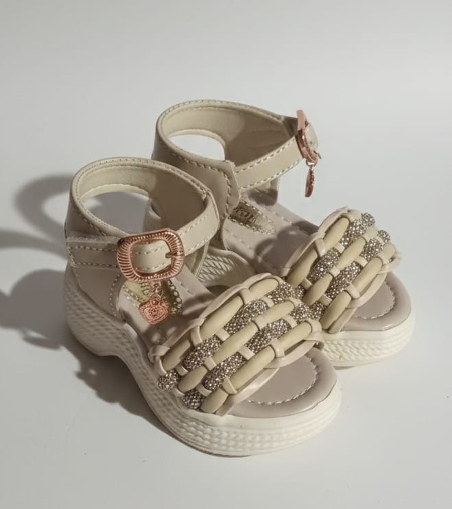 Golden Weave Princess Sandals